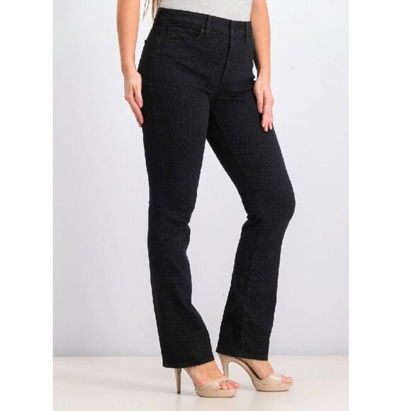 NYDJ Marilyn Leopard Print Straight Leg Jeans - Picture 2 of 2